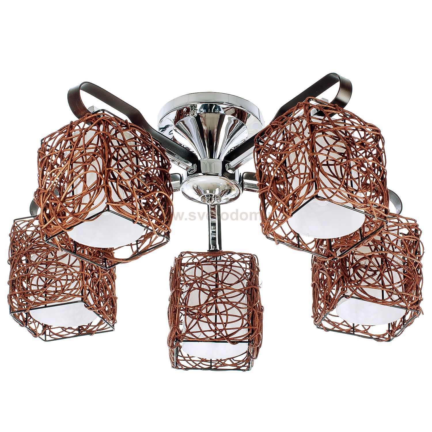 Светильник ЭкономСвет 90157/5CR+WENGE BR