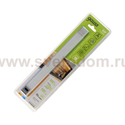 Светильник сенсорный Gauss модель B 6W 400lm 2700K-6500K 170-260V 300mm диммируемый IR (9019531206-T)