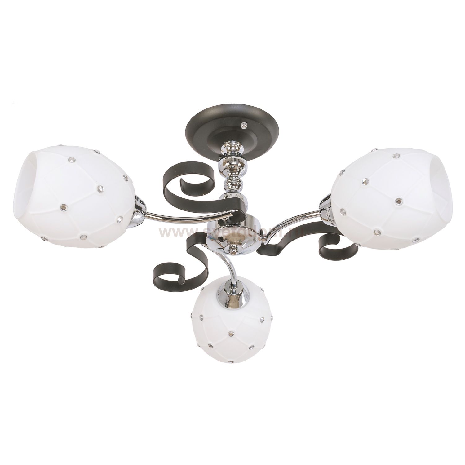 Светильник ЭкономСвет 90206/3BK+CR MK