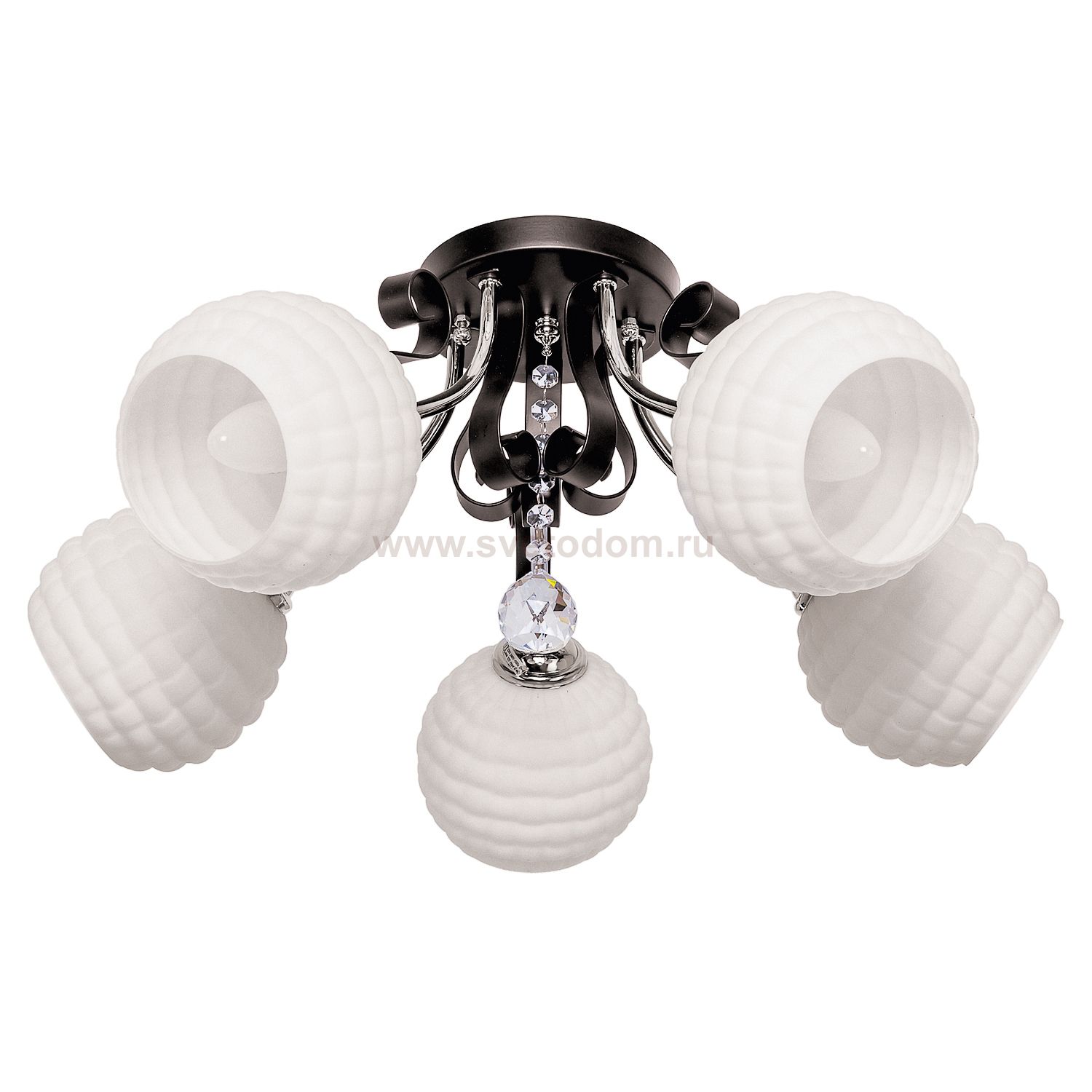 Люстра современная Экономсвет 90215/5CR+BK MK