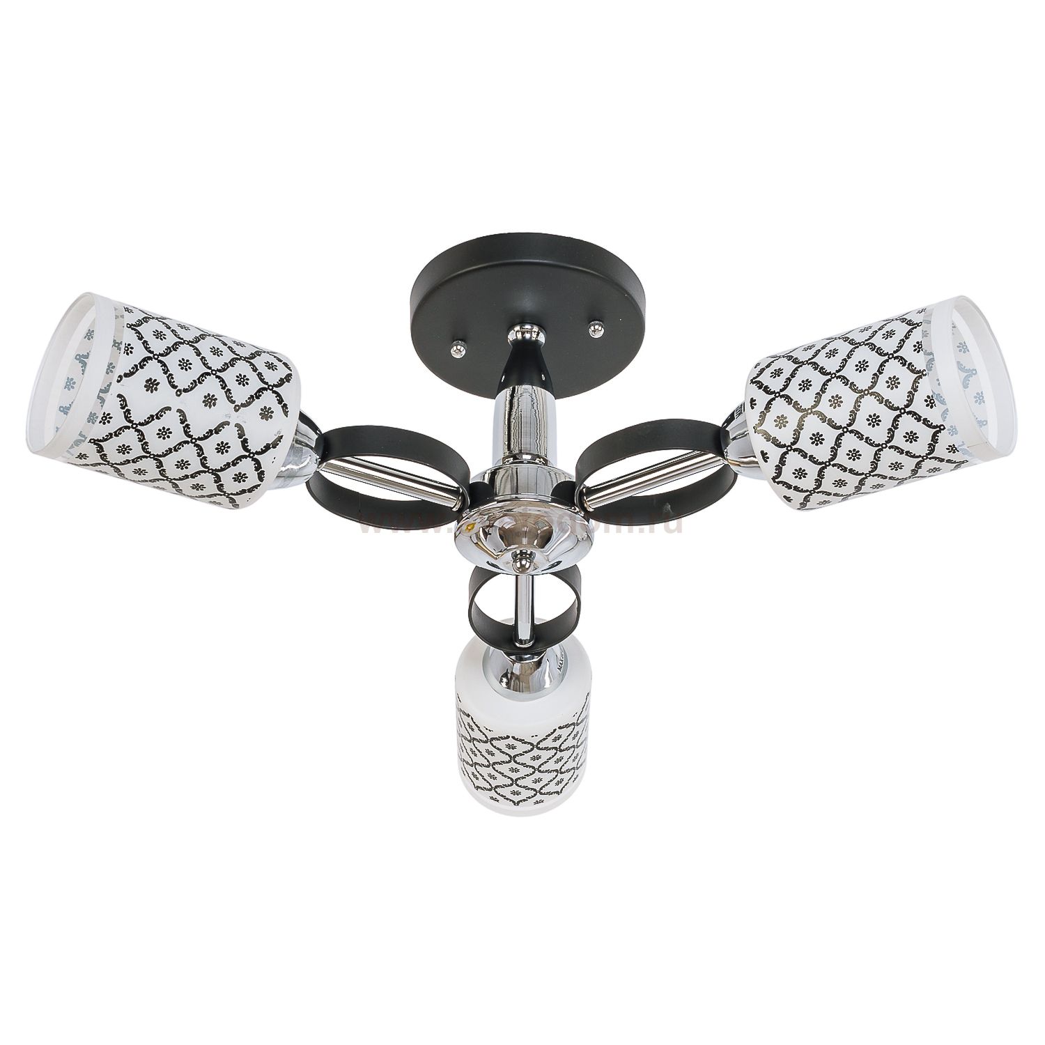 Светильник ЭкономСвет 90250/3BK+CR WT