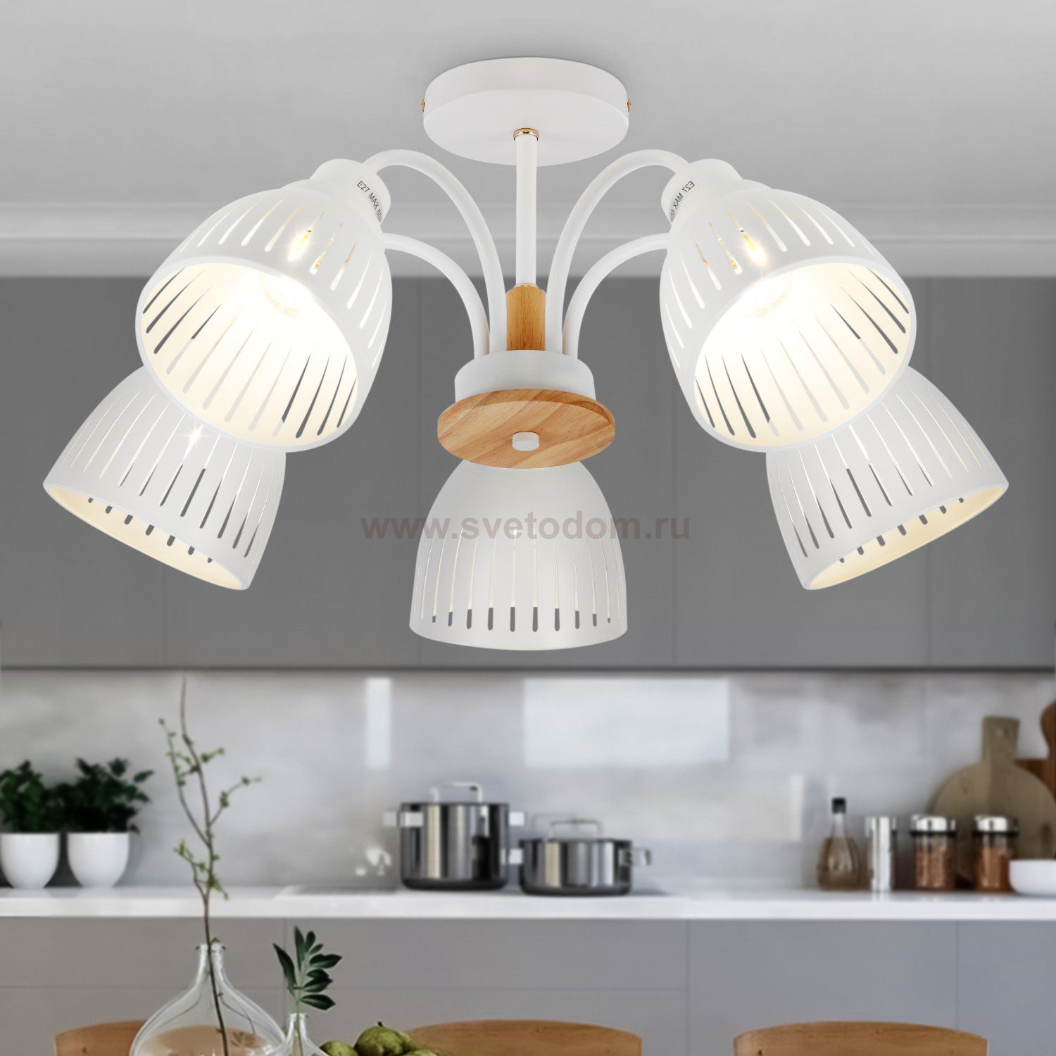 Люстра Rivoli Lulu 9029-305 5 х E27 60 Вт модерн