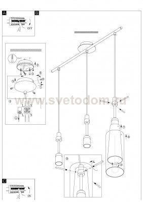Светильник подвесной Eglo 90305 PINTO NERO