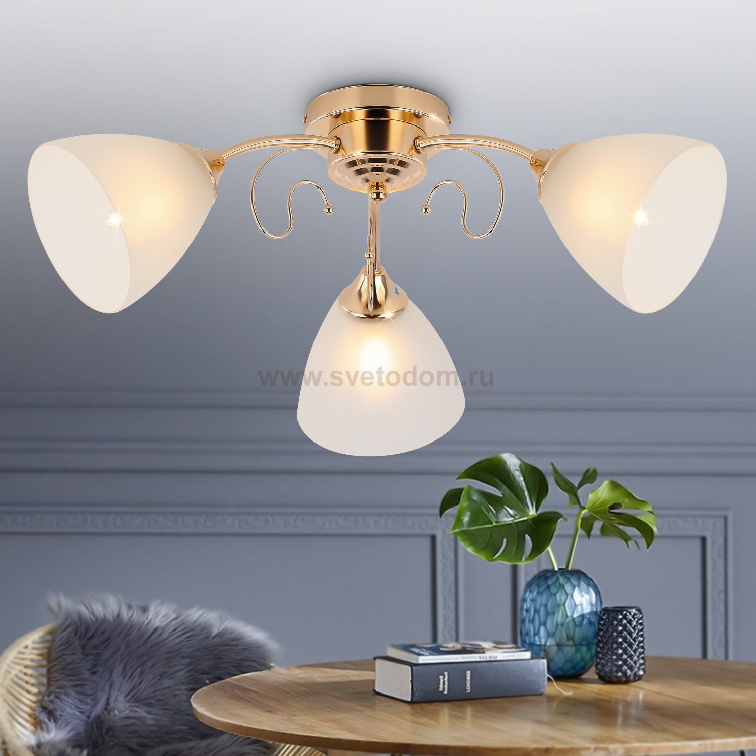 Люстра Rivoli Roswita 9052-303 3 х Е27 60 Вт классика