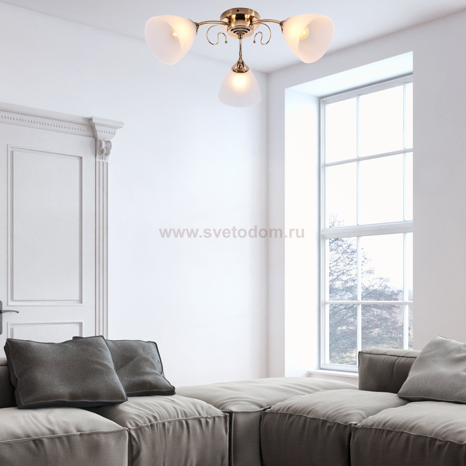 Люстра Rivoli Roswita 9052-303 3 х Е27 60 Вт классика