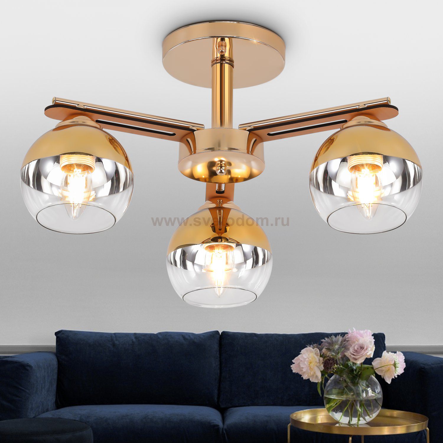 Люстра Rivoli Zella 9064-303 3 х Е27 40 Вт модерн