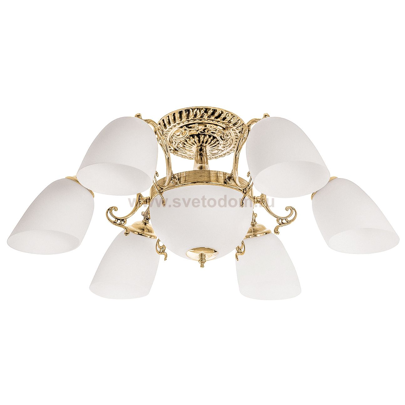 Светильник ЭкономСвет 9064/6+2GD BK WT