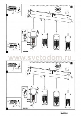 Светильник подвесной Eglo 90696 DIAMOND