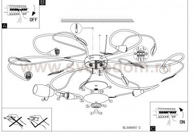 Настенно-потолочный светильник Eglo 90697 GERBERA 1