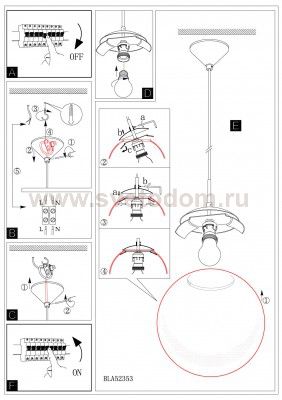 Светильник подвесной Eglo 90743 REBECCA