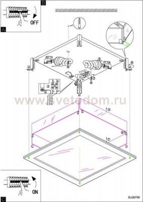 Потолочный светильник Eglo 90799 Потолочный светильник AURIGA 2X7W никел AURIGA