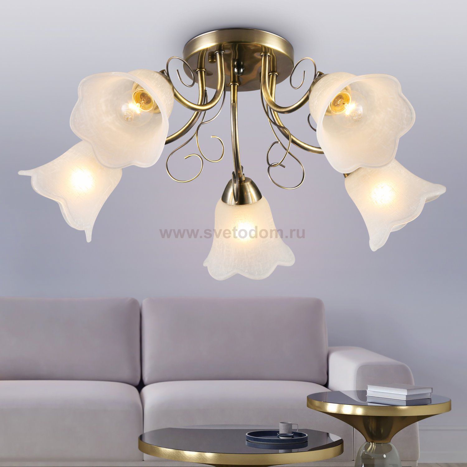 Люстра Rivoli Rosa 9087-305 5 * Е27 40 Вт модерн