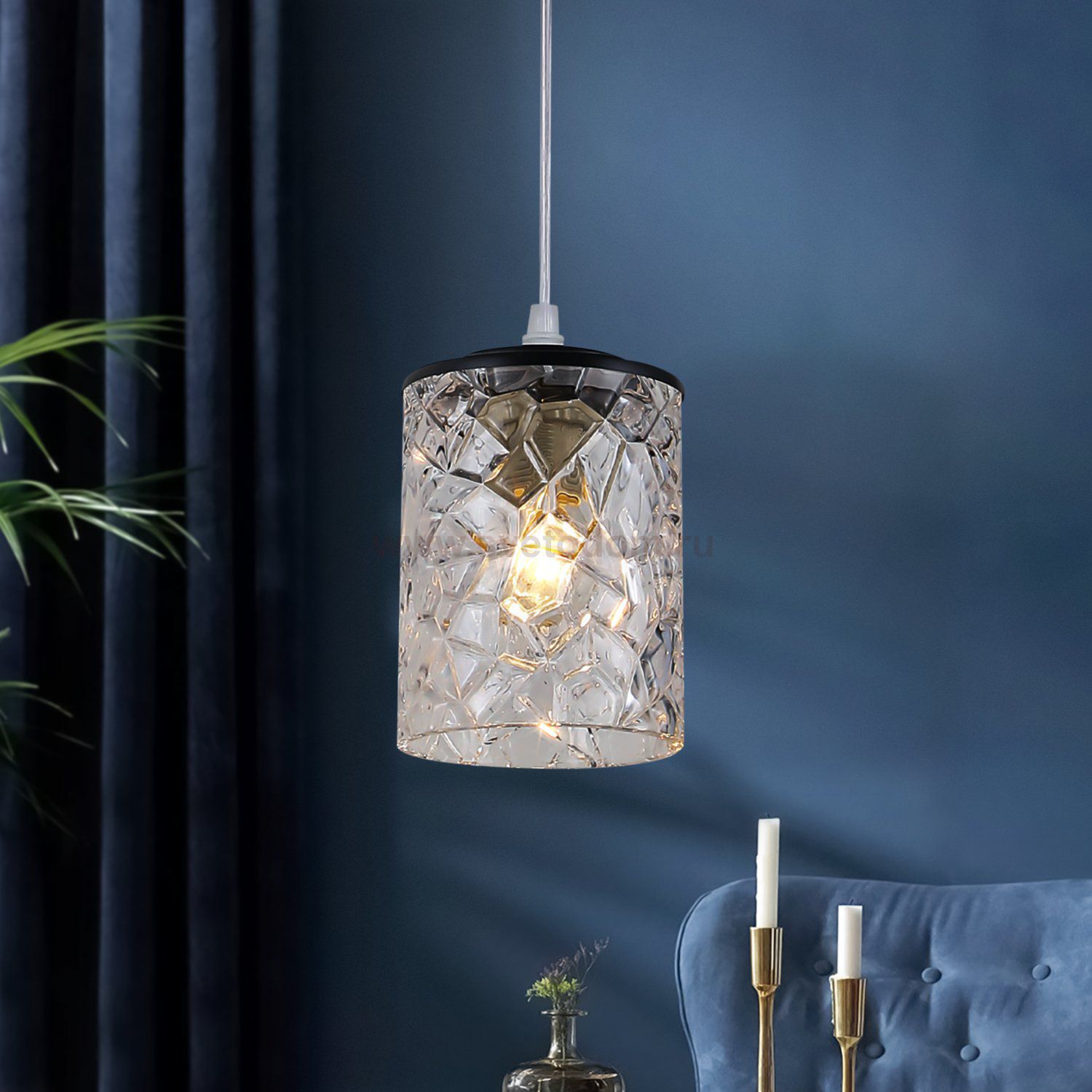 Светильник подвесной (подвес) Rivoli Linda 9090-201 1 * Е27 40 Вт модерн потолочный