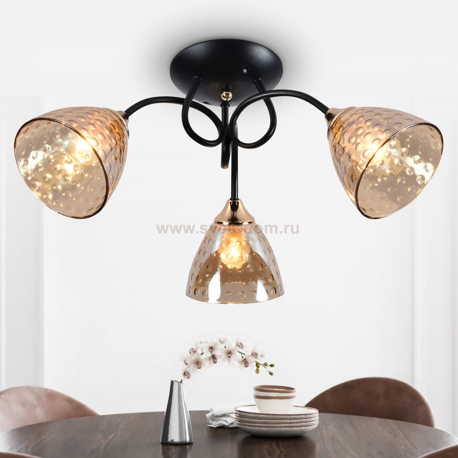 Люстра Rivoli Emilia 9095-303 3 * Е27 60 Вт модерн