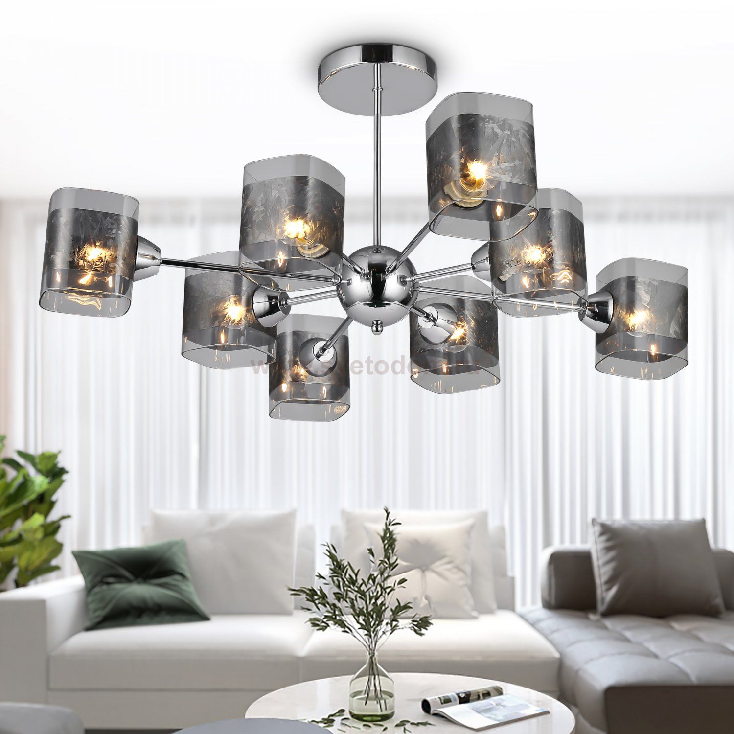 Люстра Rivoli Juanita 9097-308 8 * Е14 60 Вт модерн