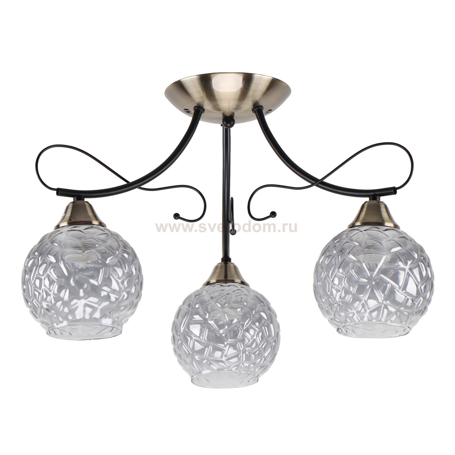Люстра классическая Экономсвет 91036/3AB+BK GR
