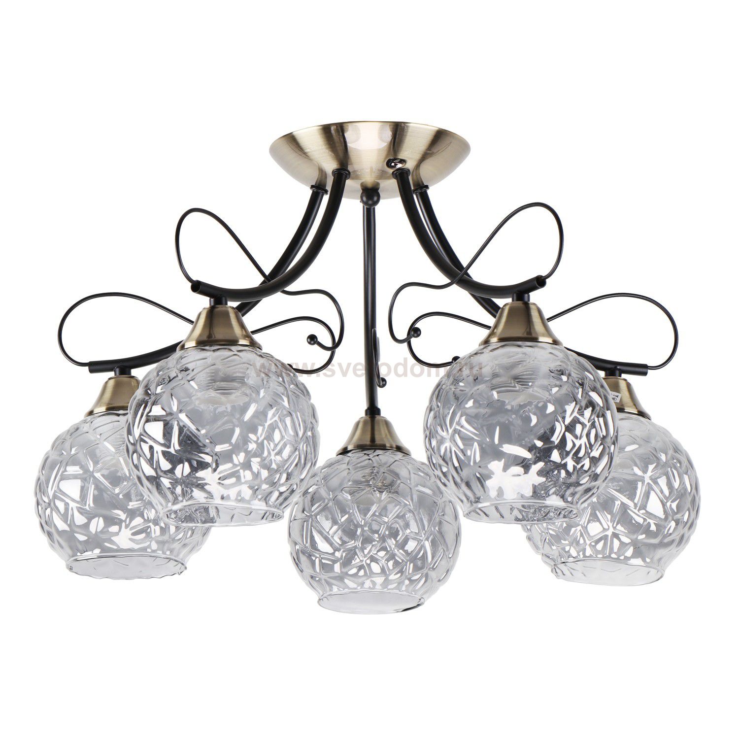 Люстра классическая Экономсвет 91036/5AB+BK GR