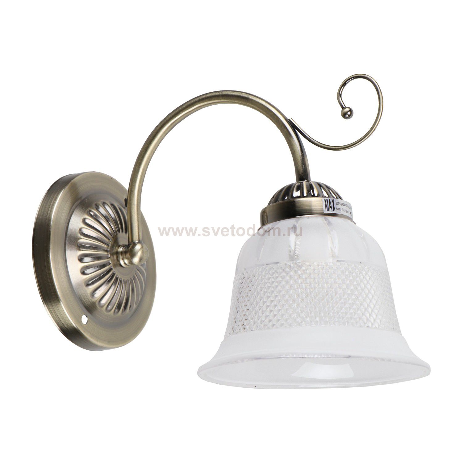 Светильник бра классическое 91037/1wAB WT Экономсвет