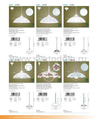 Светильник подвесной Eglo 91237 VETRO