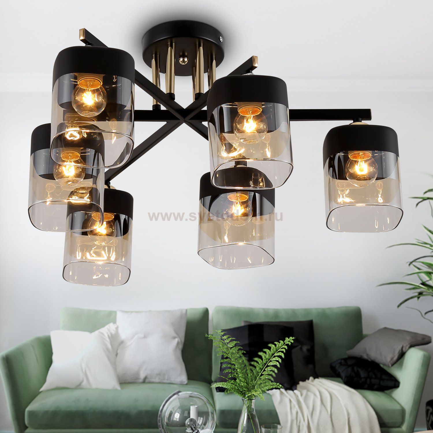 Люстра Rivoli Isadora 9133-306 6 х Е27 40 Вт модерн