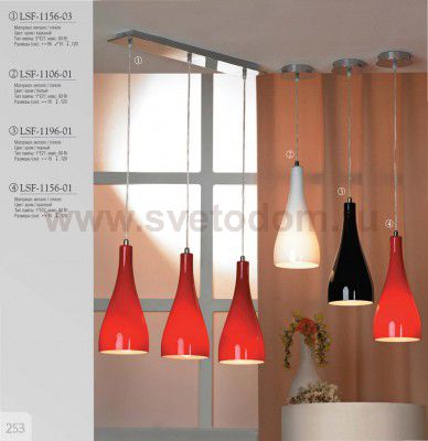 Плафон стекло красное 320*150мм RIMINI для арт LSF-115