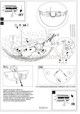 Настенно-потолочный светильник Eglo 92144 COLTI