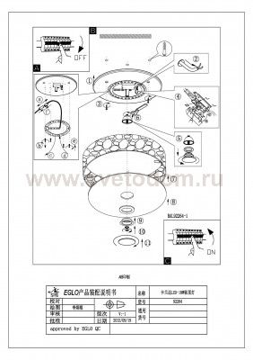 Настенно-потолочный светильник Eglo 92264 KARLANDA