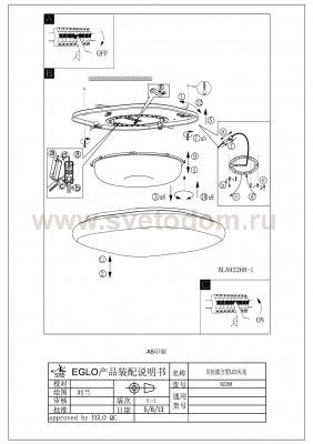 Настенно-потолочный светильник Eglo 92268 BERAMO