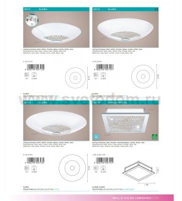 Настенно-потолочный светильник Eglo 92711 ELLERA