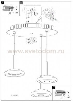 Светильник подвесной Eglo 92785 TARUGO