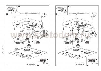 Настенно-потолочный светильник Eglo 92876 CABO