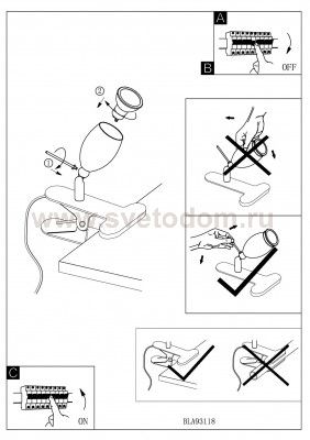 Светильник поворотный спот Eglo 93118 BANNY 1