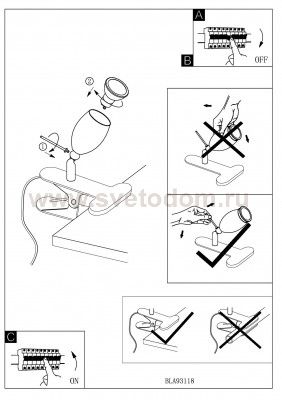 Светильник поворотный спот Eglo 93119 BANNY 1