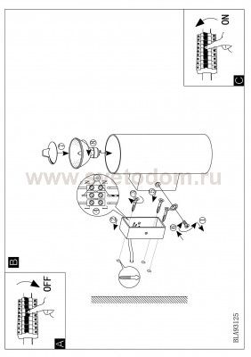 Настенно-потолочный светильник Eglo 93125 ONO 1