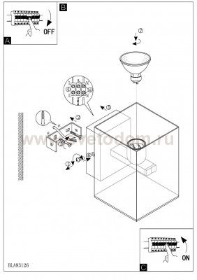 Настенно-потолочный светильник Eglo 93126 MADRAS 2