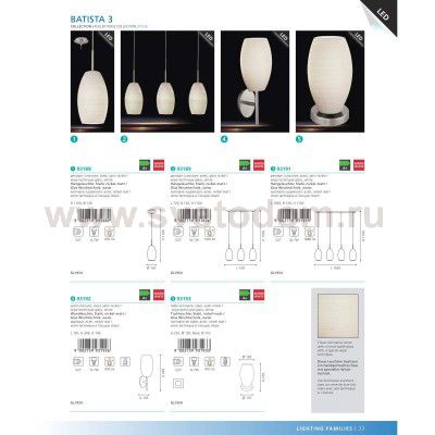 Светильник подвесной Eglo 93191 BATISTA 3