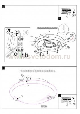 Настенно-потолочный светильник Eglo 93281 LED SALOME