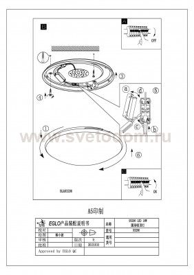 Настенно-потолочный светильник Eglo 93296 LED ELLA