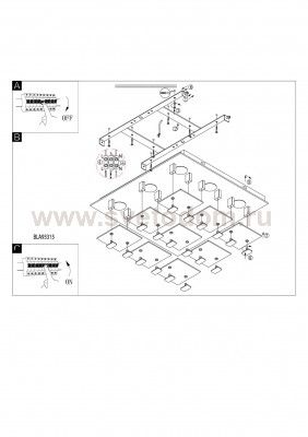 Настенно-потолочный светильник Eglo 93315 VICARO