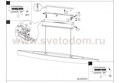 Подвесный светильник Eglo 93337 FORNES