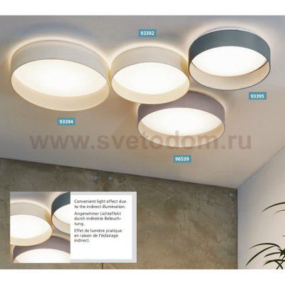 Настенно-потолочный светильник Eglo 93395 PALOMARO 320мм антрацит