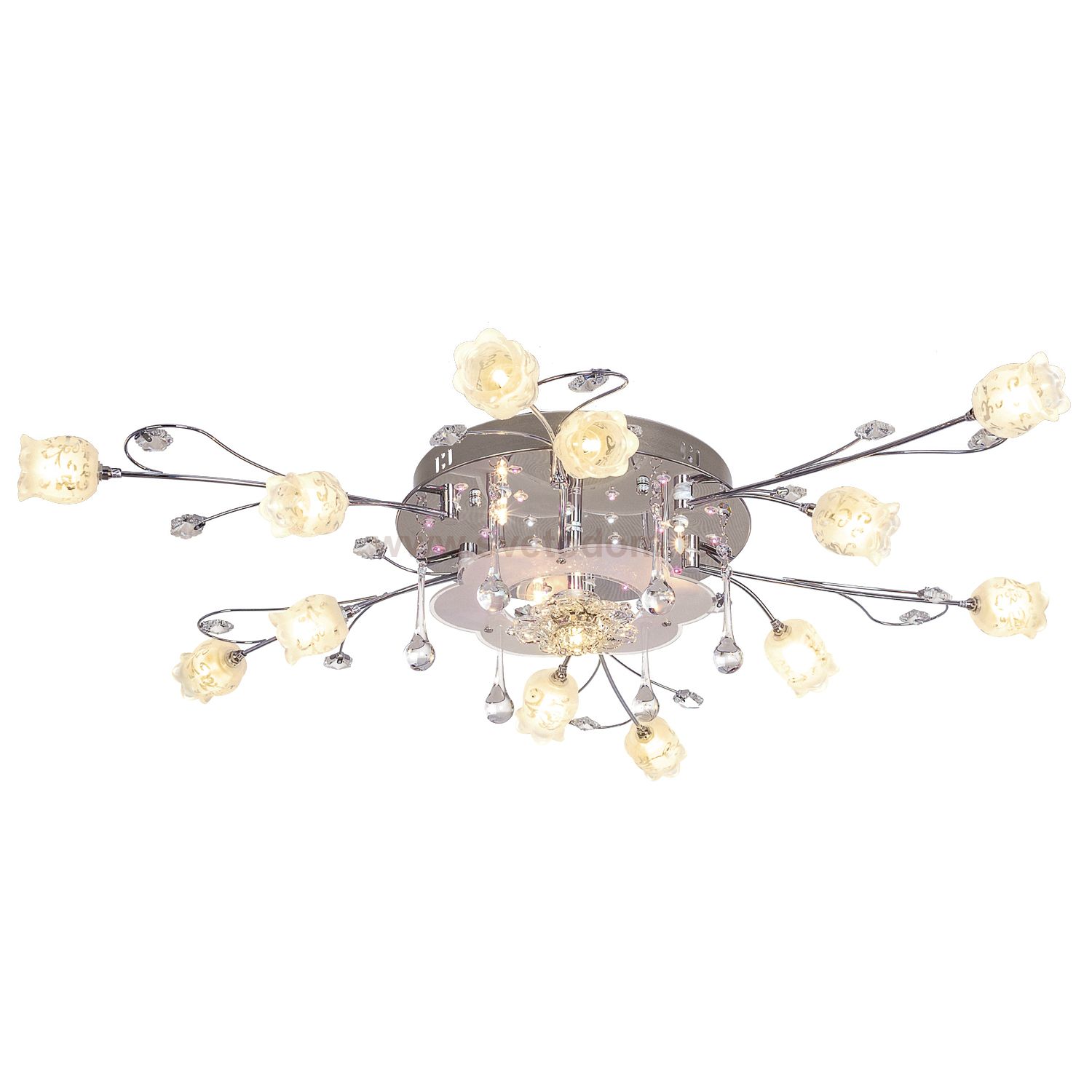 Люстра галогенная Экономсвет 933M/16CR RC WT+RBPLED