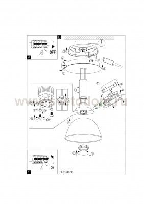 Светильник подвесной Eglo 93466 MONTEFIO