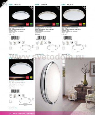 Настенно-потолочный светильник Eglo 93498 MANILVA