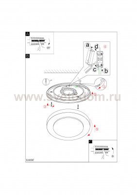 Настенно-потолочный светильник Eglo 93507 CARPI 1