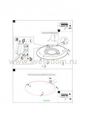 Настенно-потолочный светильник Eglo 93535 RICONTO