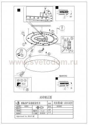 Настенно-потолочный светильник Eglo 93582 BERAMO