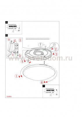 Настенно-потолочный светильник Eglo 93641 COMPETA