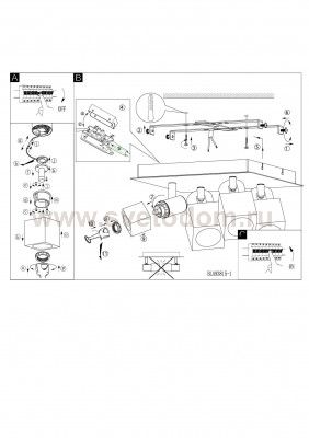 Светильник поворотный спот Eglo 93815 NOCERA