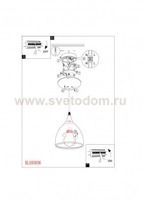Светильник подвесной Eglo 93836 CORETTO